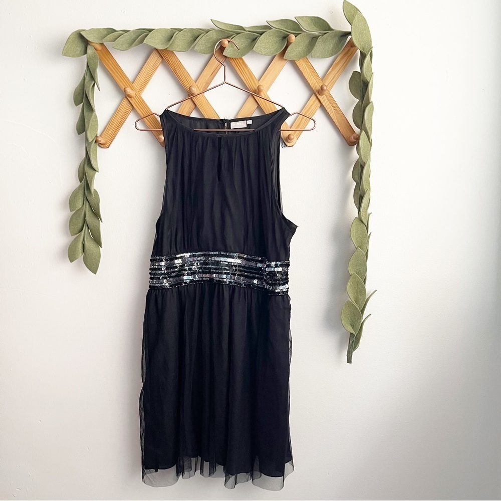 Eshakti Black Cocktail Dress with Sequins